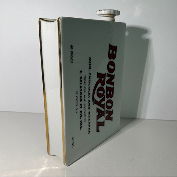 BonBon Royal Liquor Decanter Empty Ceramic Bottle Box Of Chocolates With Cork - Picture 4 of 6